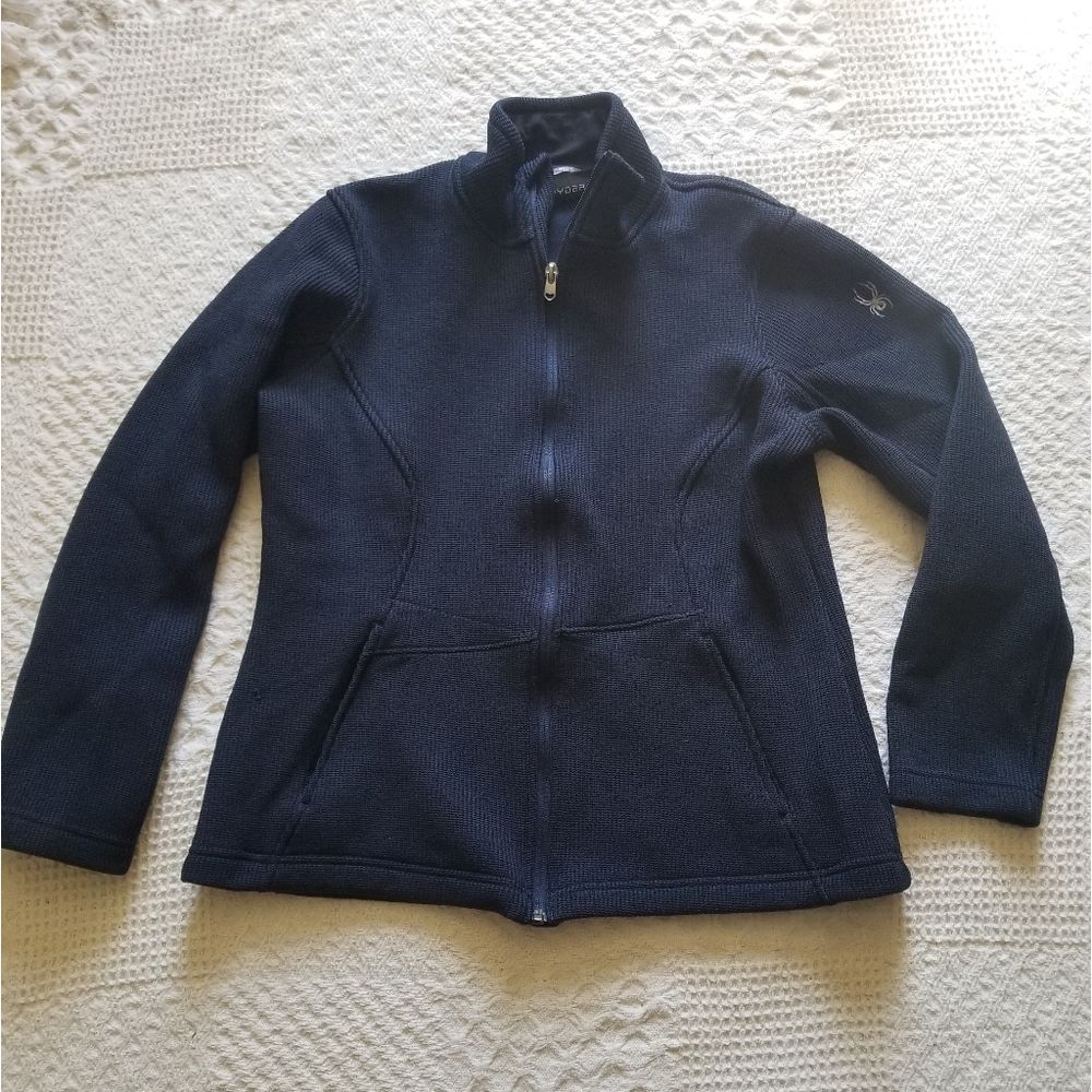 Spyder Endure Sport Full Zip Navy Blue Jacket Size Large